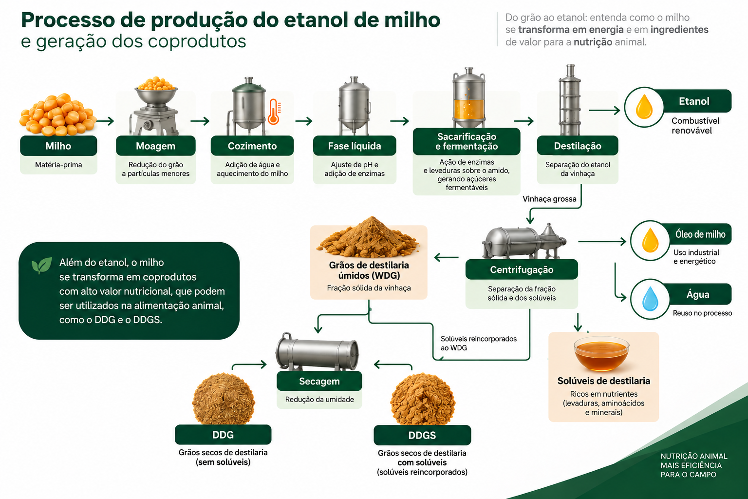 como é produzido o etanol a partir do milho